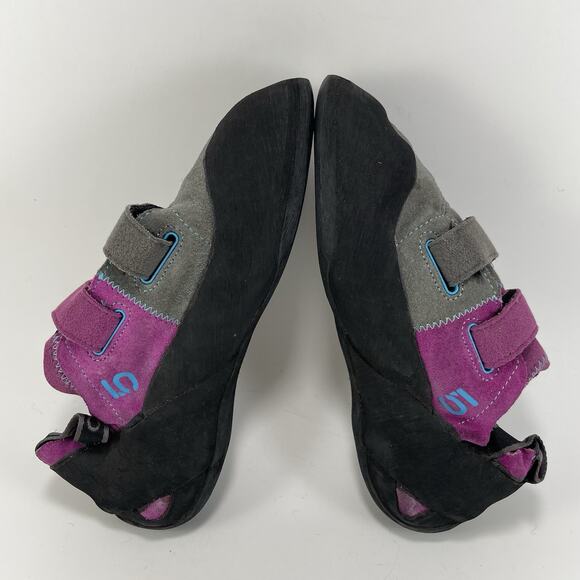 5.10 Five Ten Rogue VCS Climbing Shoes Womens Size 9 Purple Suede Dual Strap - Picture 6 of 9